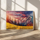 Mountain and Daylight Red Sunset Wall Art Canvas Print by MyGreatCanvas | Canvas Wall Art Prints | Photo Prints & Wall Decor