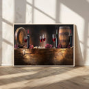 Wine and Barrels Wall Art Canvas Print by MyGreatCanvas | Canvas Wall Art Prints | Photo Prints & Wall Decor