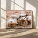 Lion Pair Wall Art Canvas Print – Framed Wildlife Scene with