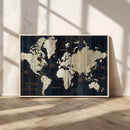 Antique Old World Map Wall Art Canvas Print