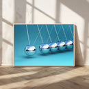 Wall Art Newton's Cradle Canvas Print, Framed Newton Cradle