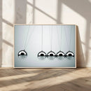 Newton's Cradle Wall Art Canvas Print, Framed Newton Cradle