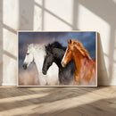 Animal Wall Art Three Horses Farmhouse Art Canvas, Framed by MyGreatCanvas | Canvas Wall Art Prints | Photo Prints & Wall Decor