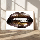 Close Up Lips Wall Art Canvas Print