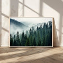 Captivating Misty Forest Wall Art Premium Canvas Print,