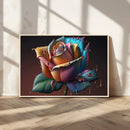 Abstract Rose Wall Art Canvas Print