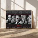 Thinker Quintet Canvas Wall Art – Martin, Obama, Malcolm X,