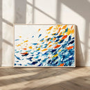 Abstract Fish Shoal Wall Art Canvas Print, Colorful Fish