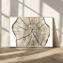 Abstract Wood Tree Ring Wall Art - Ready to Hang Minimalist