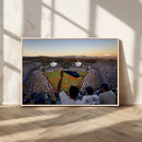 Dodger Stadium Sunset Game Triple Canvas Wall Art - Los