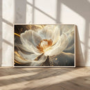 Gold Floral Wall Art Canvas Print, Framed Modern Flower Art by MyGreatCanvas | Canvas Wall Art Prints | Photo Prints & Wall Decor