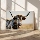 Texas Bull Longhorn Wall Art Canvas Print for Farm House by MyGreatCanvas | Canvas Wall Art Prints | Photo Prints & Wall Decor