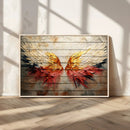 Abstract Angel Wings Canvas Wall Art – Framed and Ready to