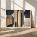 Abstract Minimalist Canvas Wall Art - Neutral Geometric