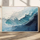 Ocean Wave Canvas Wall Art Print – Coastal Living Room Large
