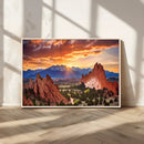 Rocky Mountains Sunset Wall Art Canvas Print – Ready to