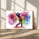 Colorful Golfer Swing Wall Art Canvas Print - Ready to Hang, by MyGreatCanvas | Canvas Wall Art Prints | Photo Prints & Wall Decor