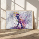 Watercolor Golf Swing Wall Art Canvas Print | Vibrant