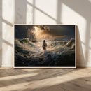 Jesus Walking on Water Wall Art Canvas Print - Religious