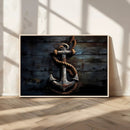 3 Panel Grunge Abstract Anchor Wall Art Canvas Print Set