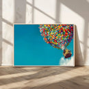 Carl Fredricksen, Up Movie Wall Art, Colorful Balloon House
