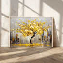 Golden Tree Canvas Print | Abstract Wall Art for Modern