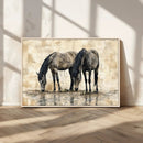 Chinese Style Abstract Black Horses Wall Art Canvas Print - by MyGreatCanvas | Canvas Wall Art Prints | Photo Prints & Wall Decor