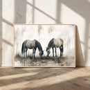 Chines Ink Style Vintage Horses Wall Art Canvas Print for by MyGreatCanvas | Canvas Wall Art Prints | Photo Prints & Wall Decor