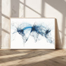 Flight Route Map Wall Art Canvas Print, Abstract Air Traffic