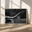 Cow Longhorn Wall Art | Black and White Print | Ready to by MyGreatCanvas | Canvas Wall Art Prints | Photo Prints & Wall Decor