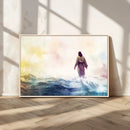 Watercolor Jesus Walking on Water Canvas Print, Christian by MyGreatCanvas | Canvas Wall Art Prints | Photo Prints & Wall Decor
