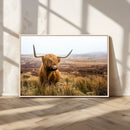Scottish Highland Cow Canvas Wall Art – Rustic Farmhouse
