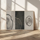 Minimalist Tree Rings Wall Art | Modern Abstract Canvas