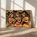 Indian Woman Statue Wall Art Canvas Print