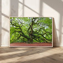 Framed Angel Oak Tree Wall Art - 3-Panel Canvas Prints,