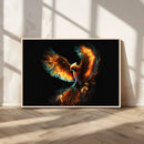 Fiery Phoenix Canvas Print | Ready to Hang Wall Art | Bold