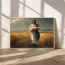 Jesus Shepherd Wall Art | Ready to Hang Triptych Canvas of