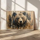 Majestic Grizzly 399 Bear Wall Art | 3-Panel Rustic Canvas by MyGreatCanvas | Canvas Wall Art Prints | Photo Prints & Wall Decor