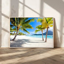 Blue Beach and Sea Wall Art Canvas Print by MyGreatCanvas | Canvas Wall Art Prints | Photo Prints & Wall Decor