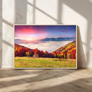Autumn Mountain Foggy Landscape Wall Art Canvas Print | by MyGreatCanvas | Canvas Wall Art Prints | Photo Prints & Wall Decor