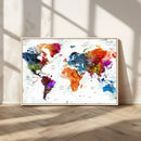 World Map Canvas Print – Framed Travel Map Wall Art for by MyGreatCanvas | Canvas Wall Art Prints | Photo Prints & Wall Decor