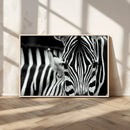 Zebra Wall Art – Zebra Close Up Wall Art – Framed Black by MyGreatCanvas | Canvas Wall Art Prints | Photo Prints & Wall Decor
