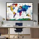 World Map Canvas Print – Detailed Map of the World Wall Art