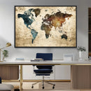 World Map Canvas Print – Detailed Map of the World Wall Art by MyGreatCanvas | Canvas Wall Art Prints | Photo Prints & Wall Decor