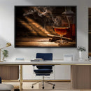Whiskey and Cigar Wall Art Canvas Print by MyGreatCanvas | Canvas Wall Art Prints | Photo Prints & Wall Decor