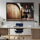 Wine and Barrel Wall Art Canvas Print by MyGreatCanvas | Canvas Wall Art Prints | Photo Prints & Wall Decor