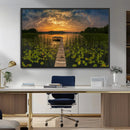 Lake and Flower Wall Art Canvas Print