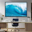 Big Ocean Surfing Wave Wall Art Canvas Print
