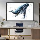 Watercolor Whale Wall Art Canvas Print by MyGreatCanvas | Canvas Wall Art Prints | Photo Prints & Wall Decor