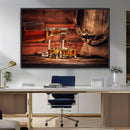 Whiskey and Cigar Canvas Wall Art | 3 Panel Bar Room Decor by MyGreatCanvas | Canvas Wall Art Prints | Photo Prints & Wall Decor